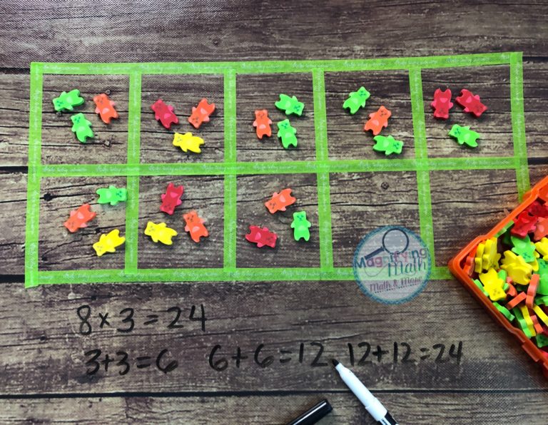An example of the use of erasers with a ten-frame